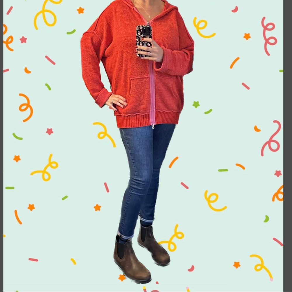 Free People Oversized Hooded Sweater Size M